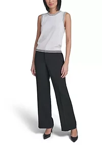 Women's Sleeveless Crew Neck Sweater