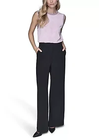 Women's Sleeveless Crew Neck Sweater