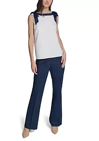 Women's Sleeveless Bow Shoulder Blouse
