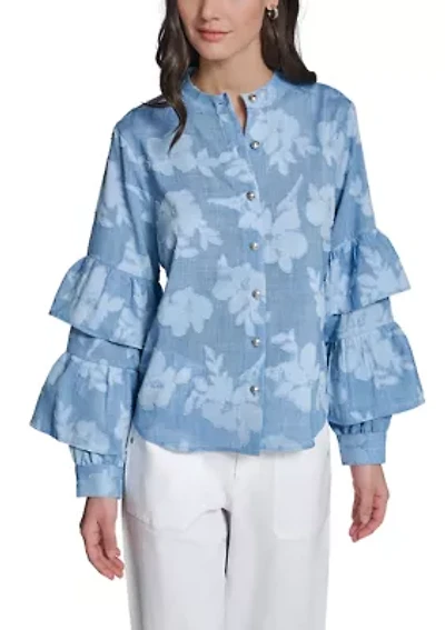 Women's Burnout Blouse