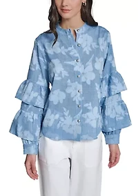Women's Burnout Blouse