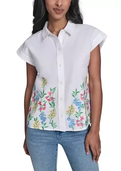 Women's Short Sleeve Printed Shirt