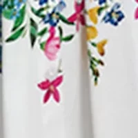 Women's Short Sleeve Floral Printed Belted Dress