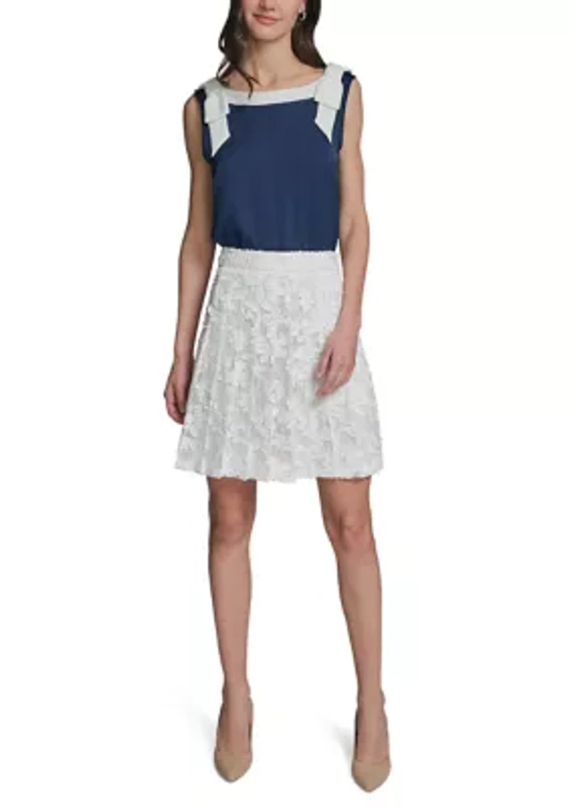 Women's Lace Pleated Short Skirt