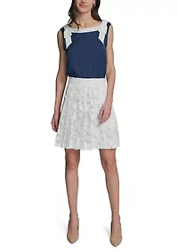 Women's Lace Pleated Short Skirt