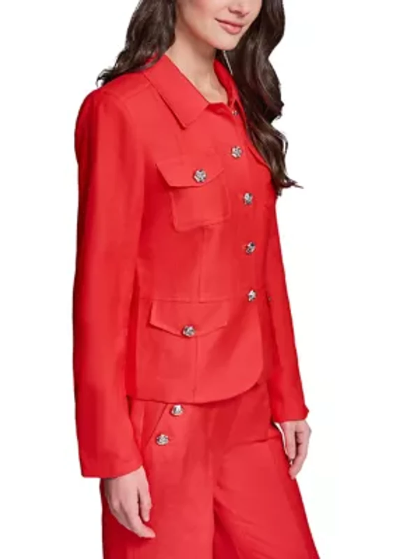 Women's Utility Linen Jacket