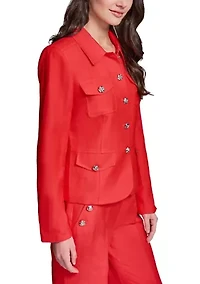Women's Utility Linen Jacket