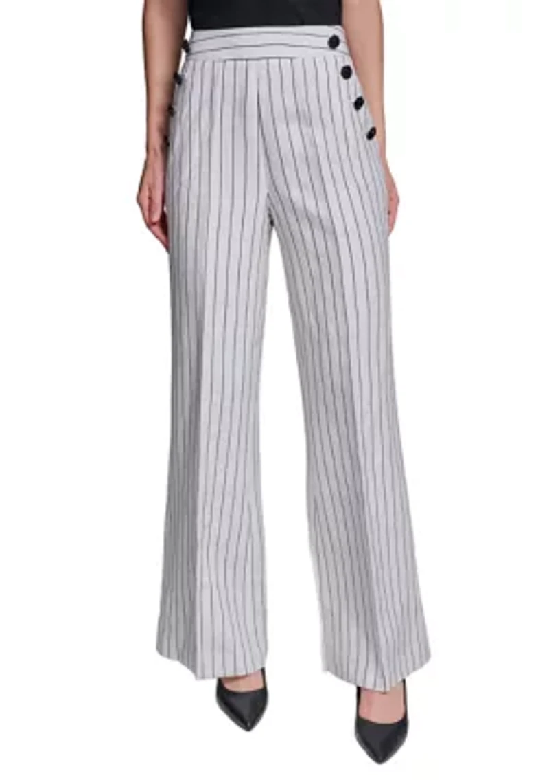 Women's Wide Leg Striped Sailor Pants