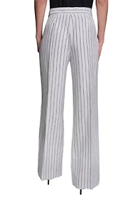 Women's Wide Leg Striped Sailor Pants