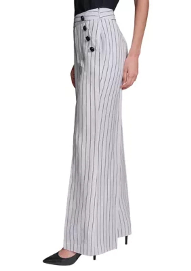 Women's Wide Leg Striped Sailor Pants