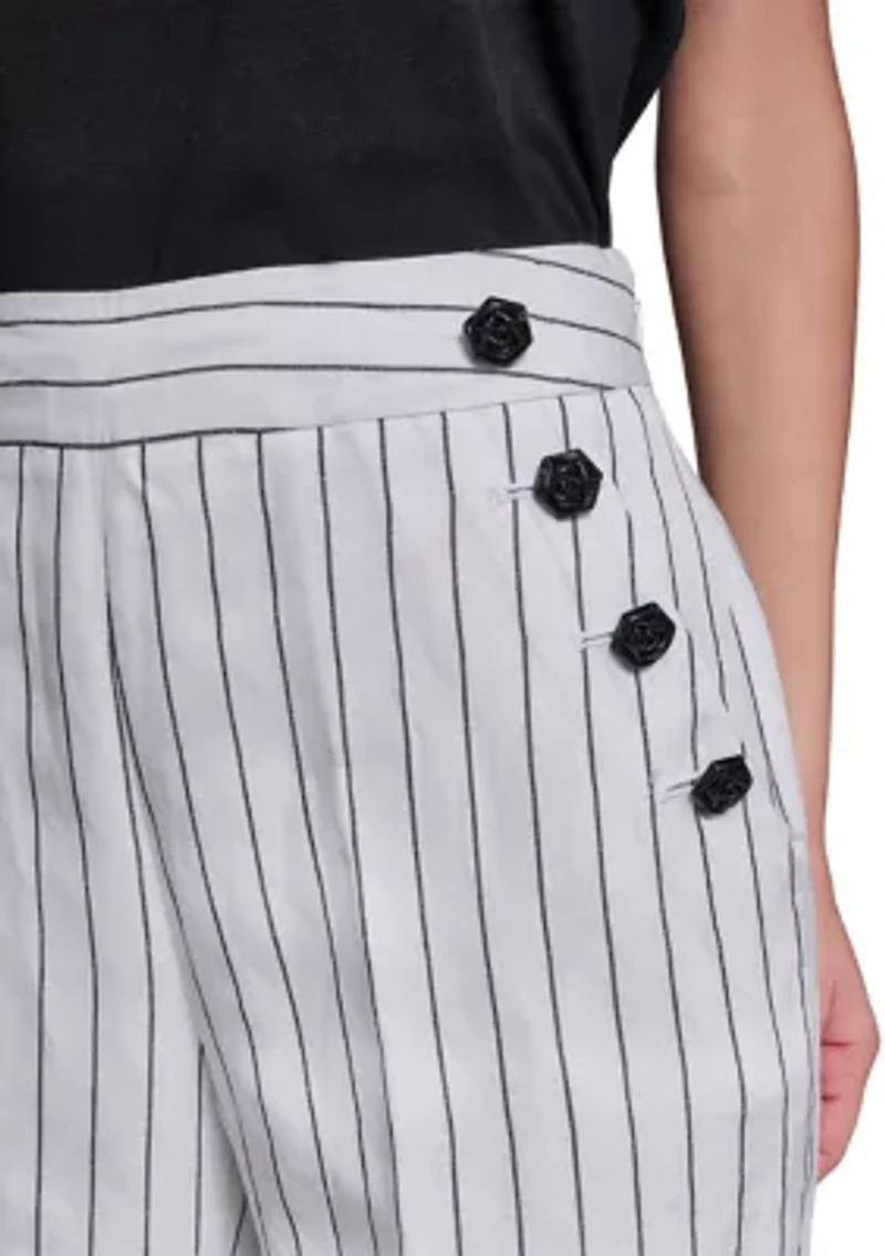 Women's Wide Leg Striped Sailor Pants