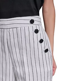 Women's Wide Leg Striped Sailor Pants
