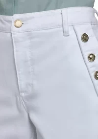 Women's Wide Leg Side Button Pants