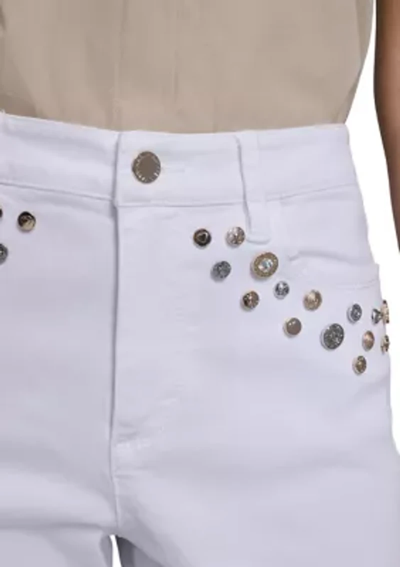 Women's Embellished Pocket Flare Jeans