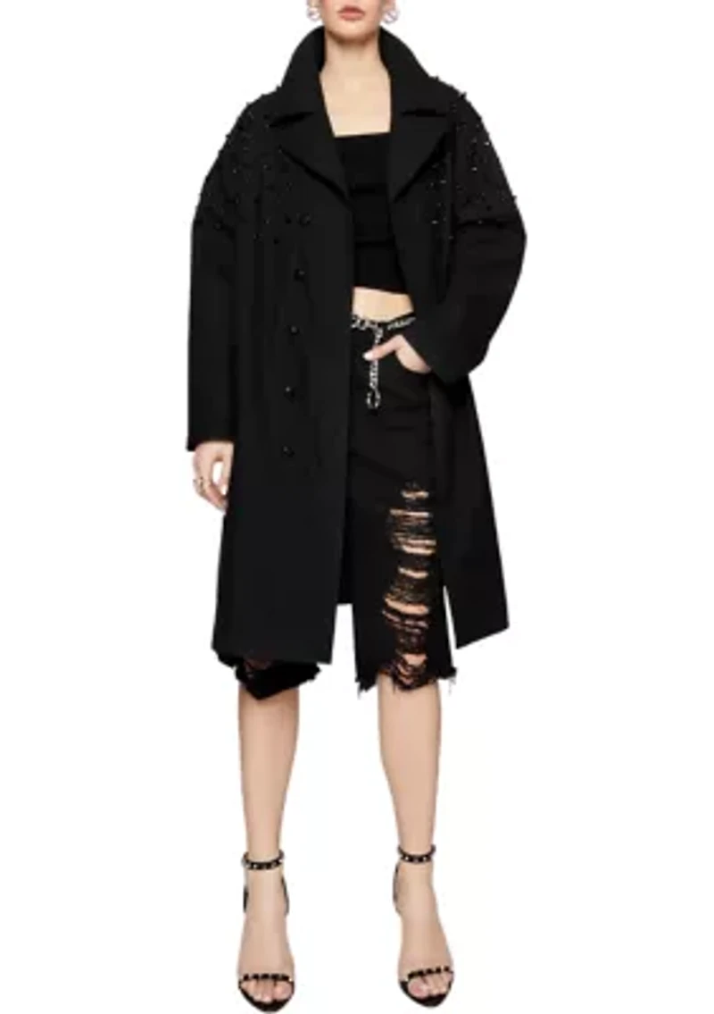 Women's Bowie Studded Trench Coat
