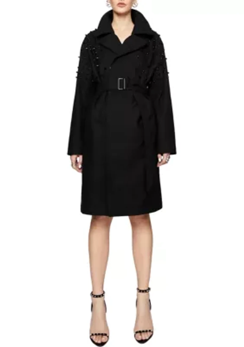 Women's Bowie Studded Trench Coat