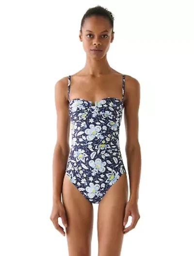 Kate Spade Underwire Ruched One Piece Swimsuit