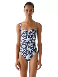 Kate Spade Underwire Ruched One Piece Swimsuit