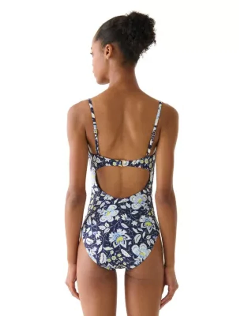 Kate Spade Underwire Ruched One Piece Swimsuit