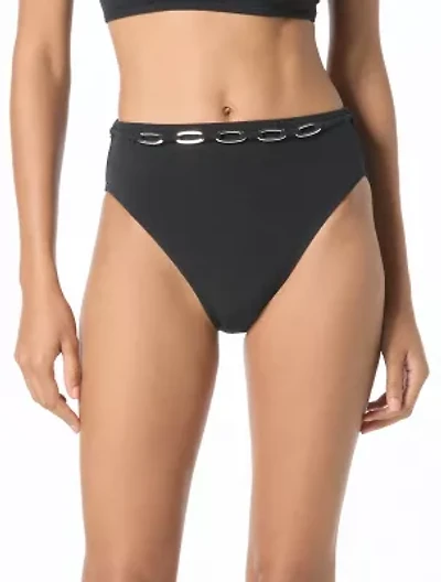 Michael Kors High Waist Textured Bikini Bottom