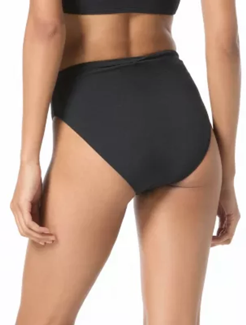 Michael Kors High Waist Textured Bikini Bottom