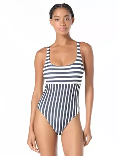 Michael Kors Scoop Neck One Piece Swimsuit