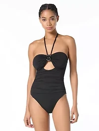 Michael Kors Bandeau One Piece Swimsuit