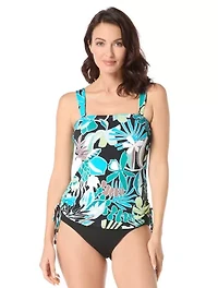 Beach House Evie Underwire Bandeau Textured Tankini Top