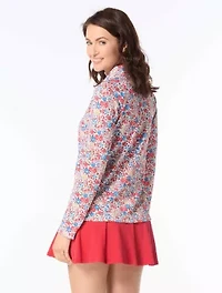 Beach House Karen Textured Zip Front Rash Guard
