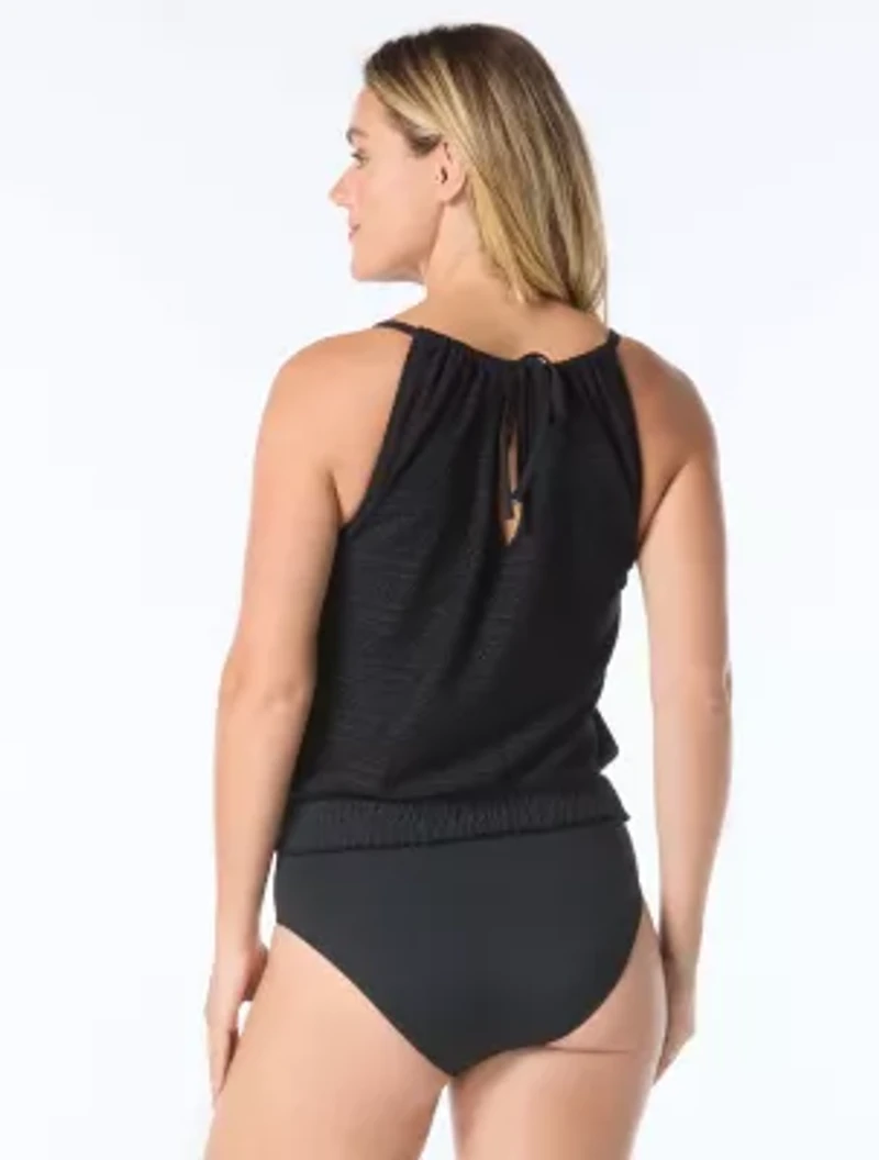 Beach House Jamie Textured Underwire High Neck Tankini Top