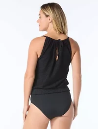 Beach House Jamie Textured Underwire High Neck Tankini Top