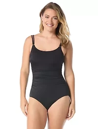 Roxanne Bra Sized Shirred Underwire One Piece Swimsuit