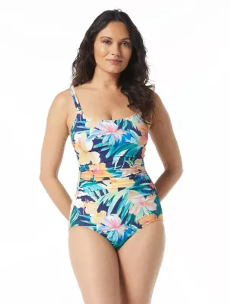 Roxanne Bra Sized Shirred Underwire One Piece Swimsuit