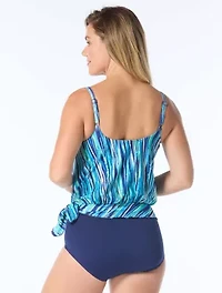 Two Piece Blouson Tankini Set