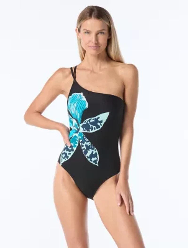 Vince Camuto One Shoulder Piece Swimsuit