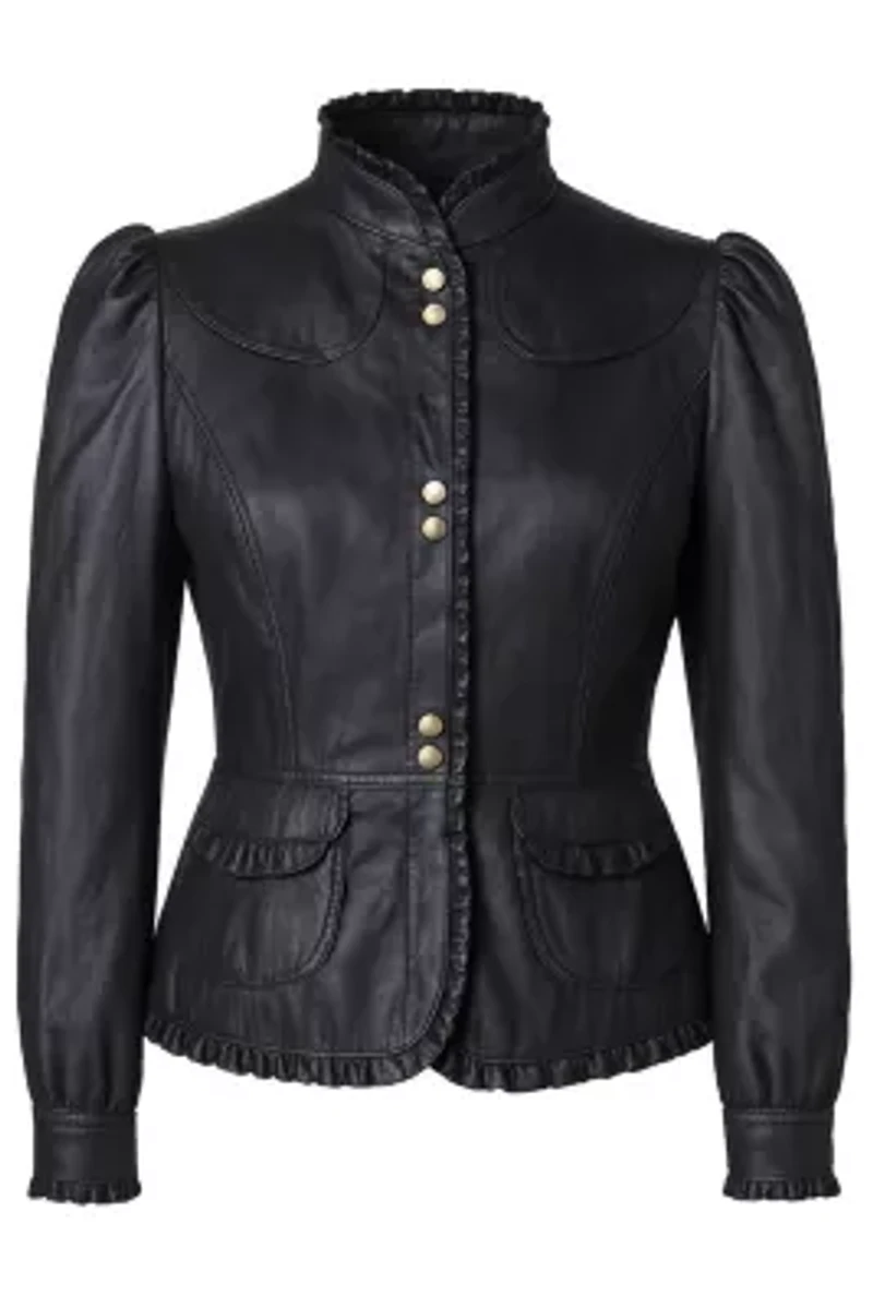 Ladies Lambskin Snap Jacket