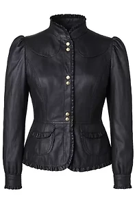 Ladies Lambskin Snap Jacket