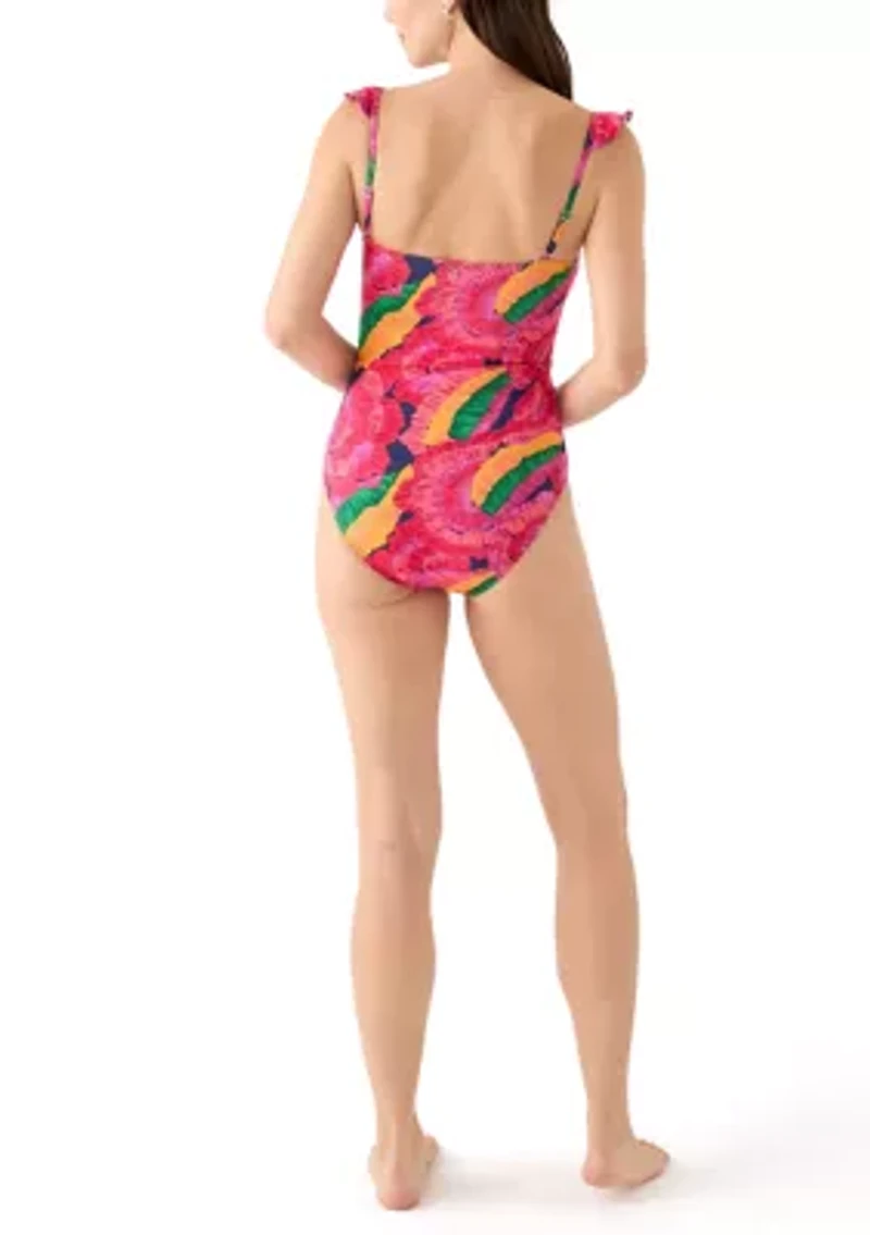 Showstopper Floral Ruffle Swimsuit