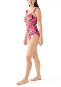 Showstopper Floral Ruffle Swimsuit