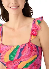 Showstopper Floral Ruffle Swimsuit