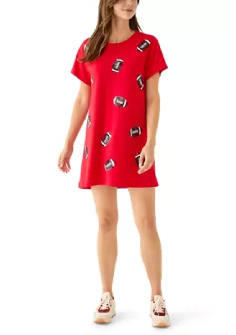 Anna Sequined Football T-Shirt Dress