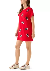 Anna Sequined Football T-Shirt Dress