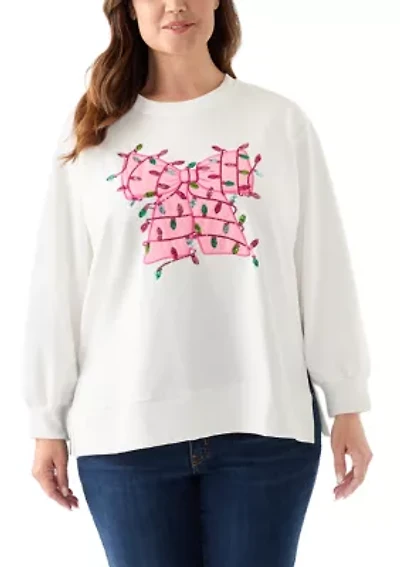 Plus Bow with Lights Sweater