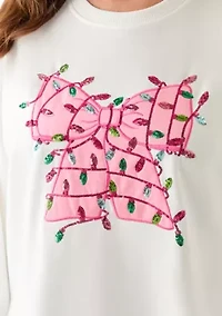 Plus Bow with Lights Sweater