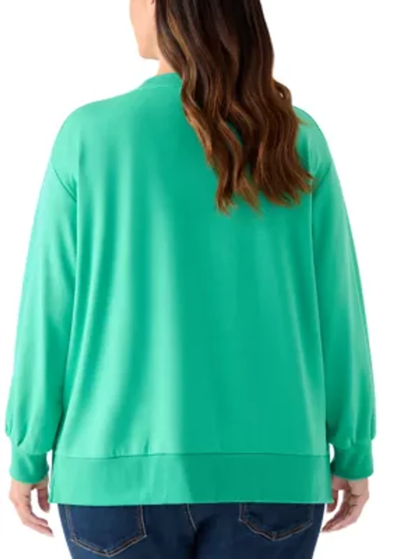 Plus Holiday Sequin Sweatshirt