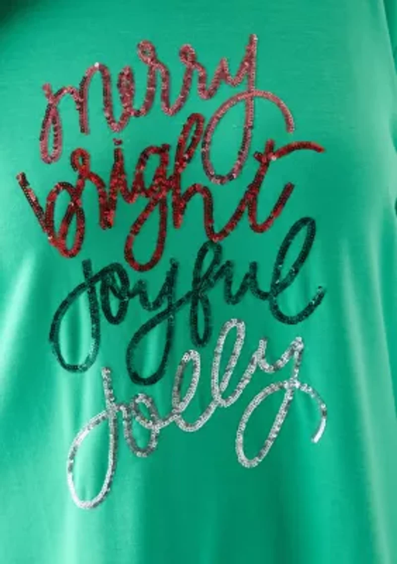 Plus Holiday Sequin Sweatshirt