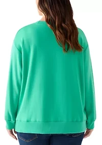 Plus Holiday Sequin Sweatshirt