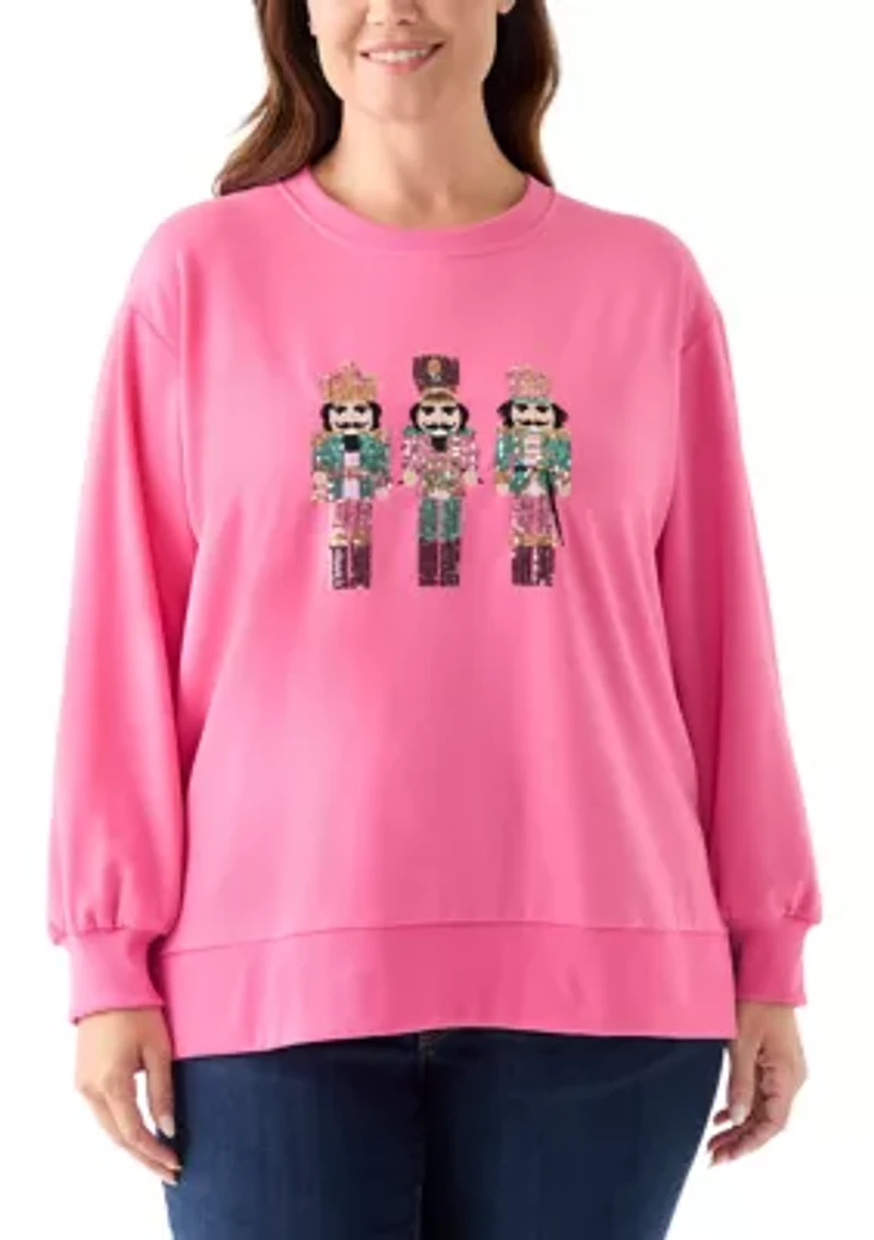 Plus Sequin Nutcracker Sweatshirt