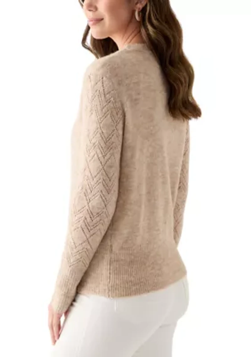 Women's Heart Button Cardigan