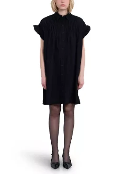 Women's Smocked Corduroy Dress